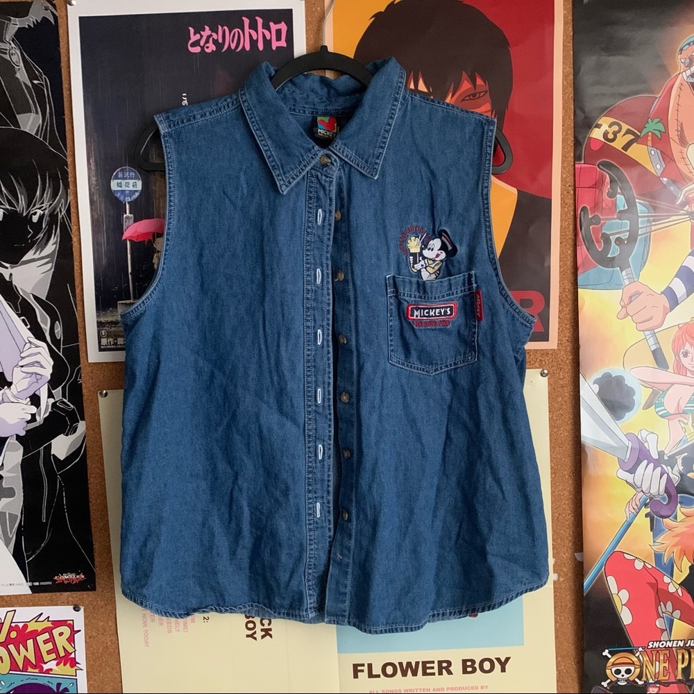 Mickey mouse denim vest